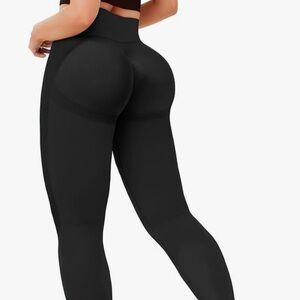 LN High Waisted Scrunch Butt Lifting Leggings Athletic Pants Size S